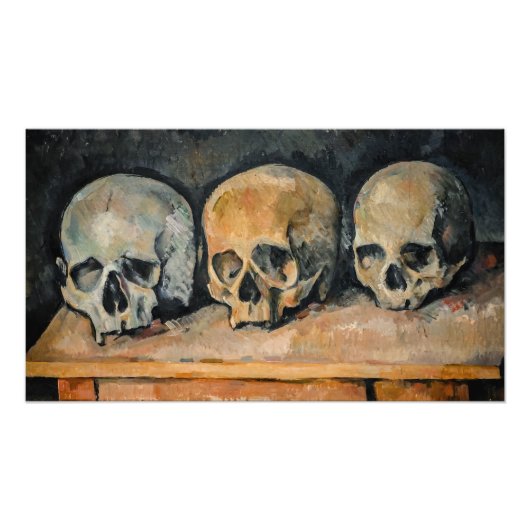 Paul Cezanne - De Drie Schedels Foto Afdruk (Voorkant)