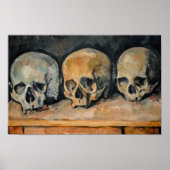 Paul Cezanne - De Drie Schedels Poster (Voorkant)