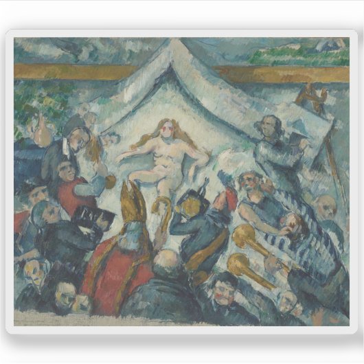 Paul Cézanne - De eeuwige vrouw Sticker (Voorkant)
