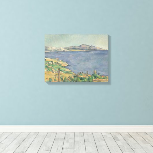 Paul Cezanne | De Golf van Marseille uit L' Canvas Afdruk (Insitu (Houten vloer))