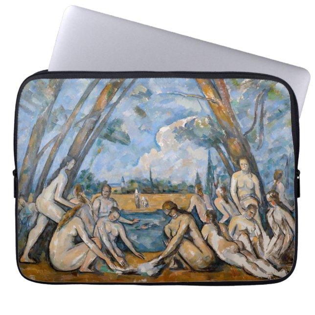 Paul Cezanne - De Grote Baders Laptop Sleeve (Voorkant)