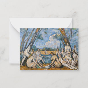 Paul Cezanne - De Grote Baders Notitiekaartje