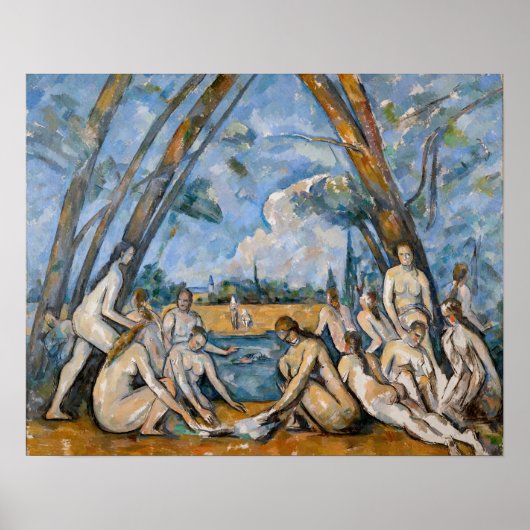 Paul Cezanne - De Grote Baders Poster (Voorkant)