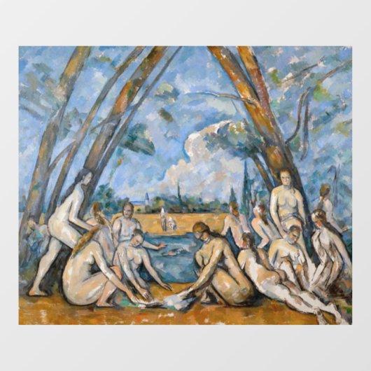 Paul Cezanne - De Grote Baders Raamsticker (Vel)