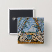 Paul Cezanne - De Grote Baders Vierkante Button 5,1 Cm (Voorkant /achterkant)