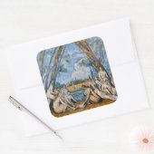 Paul Cezanne - De Grote Baders Vierkante Sticker (Envelop)
