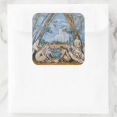 Paul Cezanne - De Grote Baders Vierkante Sticker (Tas)