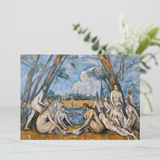 Paul Cezanne - De Grote Bathers Bedankkaart (Staand voorkant)