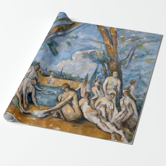Paul Cezanne - De Grote Bathers Cadeaupapier (Uitgerold)