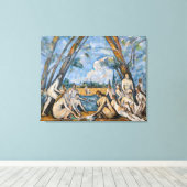 Paul Cezanne - De Grote Bathers Canvas Afdruk (Insitu (Houten vloer))