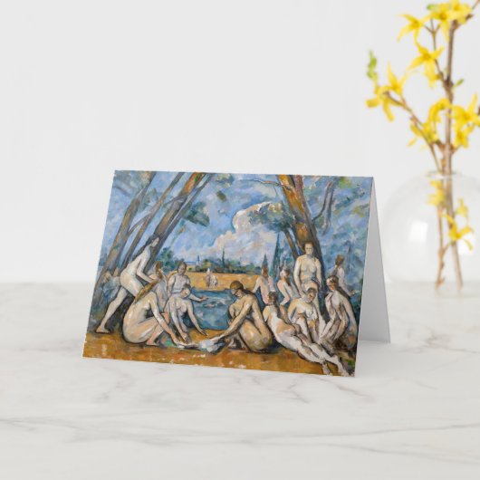 Paul Cezanne - De Grote Bathers Kaart (Gele Bloem)