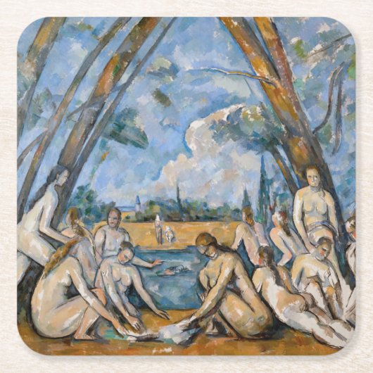 Paul Cezanne - De Grote Bathers Kartonnen Onderzetters (Voorkant)