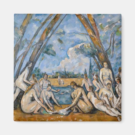 Paul Cezanne - De Grote Bathers Magneet (Voorkant)