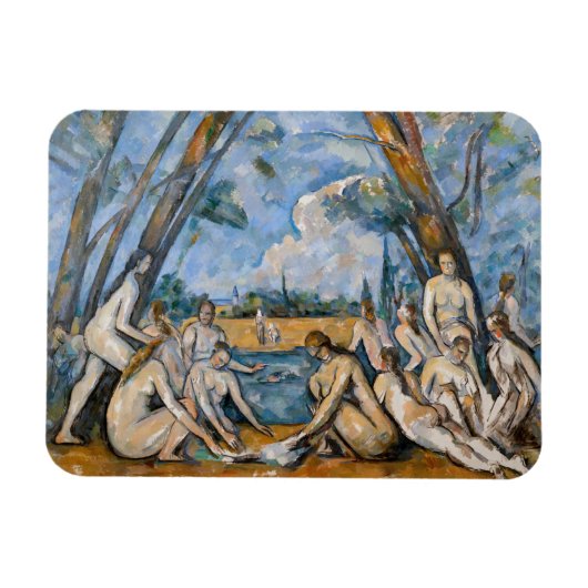 Paul Cezanne - De Grote Bathers Magneet (Horizontaal)