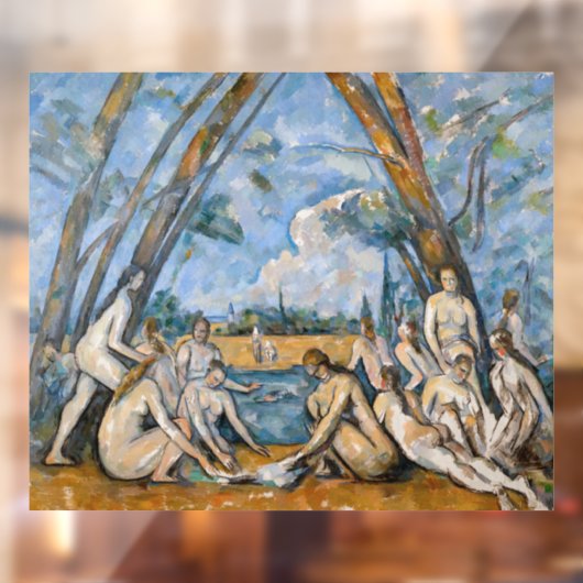 Paul Cezanne - De Grote Bathers Raamsticker (Vel 2)