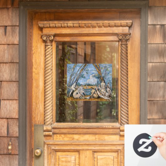 Paul Cezanne - De Grote Bathers Raamsticker (Huis Deur)