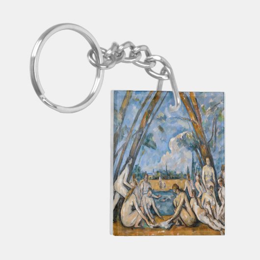 Paul Cezanne - De Grote Bathers Sleutelhanger (Voorkant Links)