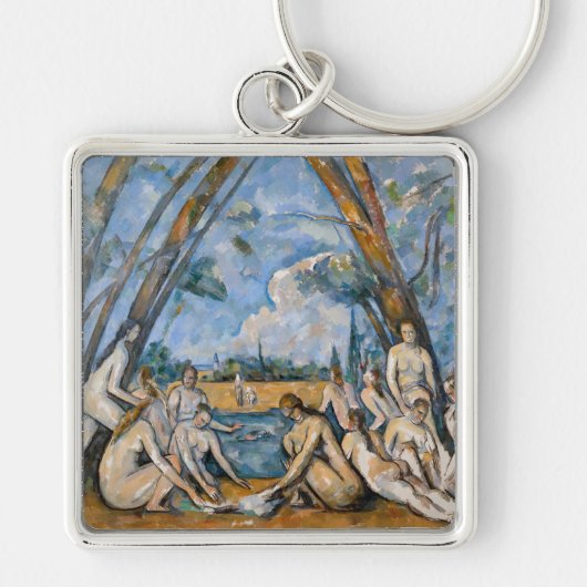 Paul Cezanne - De Grote Bathers Sleutelhanger (Voorkant)