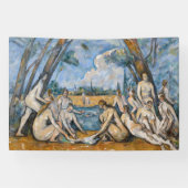 Paul Cezanne - De Grote Bathers Spandoek (Horizontaal)