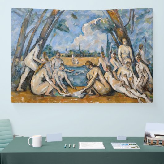 Paul Cezanne - De Grote Bathers Spandoek (Beurs)