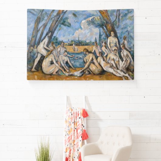 Paul Cezanne - De Grote Bathers Spandoek (Insitu)