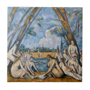Paul Cezanne - De Grote Bathers Tegeltje