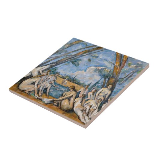 Paul Cezanne - De Grote Bathers Tegeltje (Zijkant)