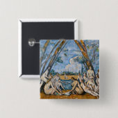 Paul Cezanne - De Grote Bathers Vierkante Button 5,1 Cm (Voorkant /achterkant)