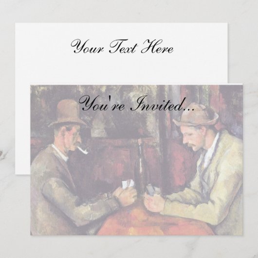 Paul Cezanne - De kaart speelt het fijne Kunstschi (Voorkant / Achterkant)