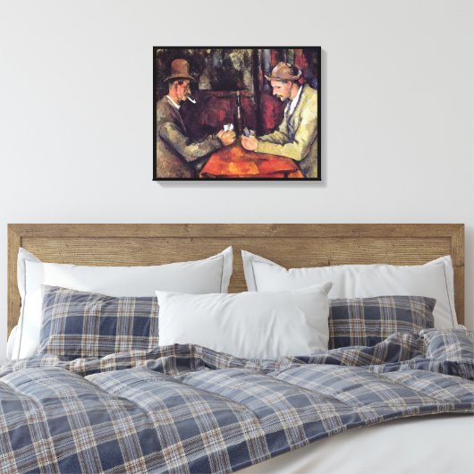 Paul Cezanne - De kaart speelt het fijne Kunstschi Canvas Afdruk (Insitu (Slaapkamer))