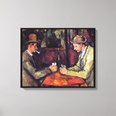 Paul Cezanne - De kaart speelt het fijne Kunstschi Canvas Afdruk (Voorkant)
