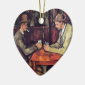 Paul Cezanne - De kaart speelt het fijne Kunstschi Keramisch Ornament (Links)