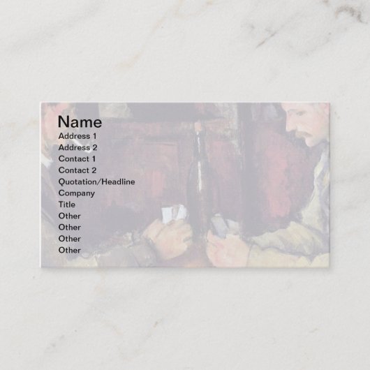 Paul Cezanne - De kaart speelt het fijne Kunstschi Visitekaartje (Voorkant)