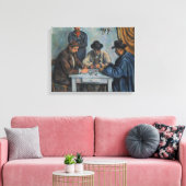 Paul Cezanne | De Kaarten Canvas Afdruk (Insitu (Woonkamer))