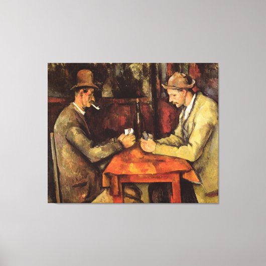 PAUL CEZANNE - De kaartspelers 1894 Canvas Afdruk (Voorkant)
