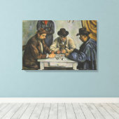 Paul Cezanne - De kaartspelers Canvas Afdruk (Insitu (Houten vloer))