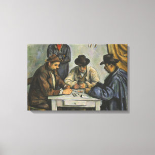Paul Cezanne - De kaartspelers Canvas Afdruk