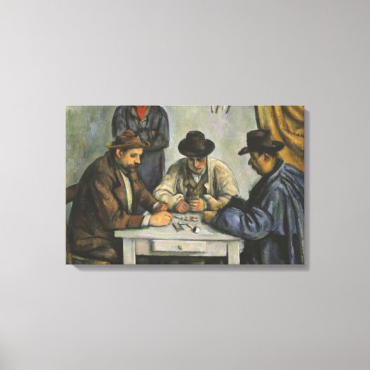 Paul Cezanne - De kaartspelers Canvas Afdruk (Voorkant)