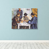 Paul Cezanne - De kaartspelers Canvas Afdruk (Insitu (Houten vloer))