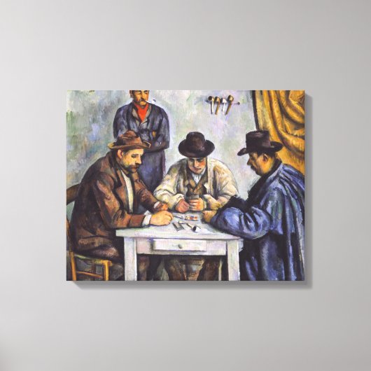 Paul Cezanne - De kaartspelers Canvas Afdruk (Voorkant)