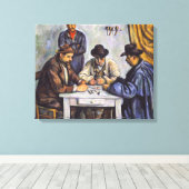 Paul Cezanne - De kaartspelers Canvas Afdruk (Insitu (Houten vloer))
