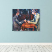 Paul Cezanne - De kaartspelers Canvas Afdruk (Insitu (Houten vloer))