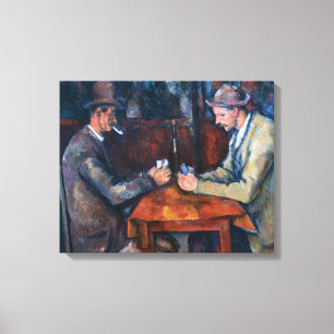 Paul Cezanne - De kaartspelers Canvas Afdruk