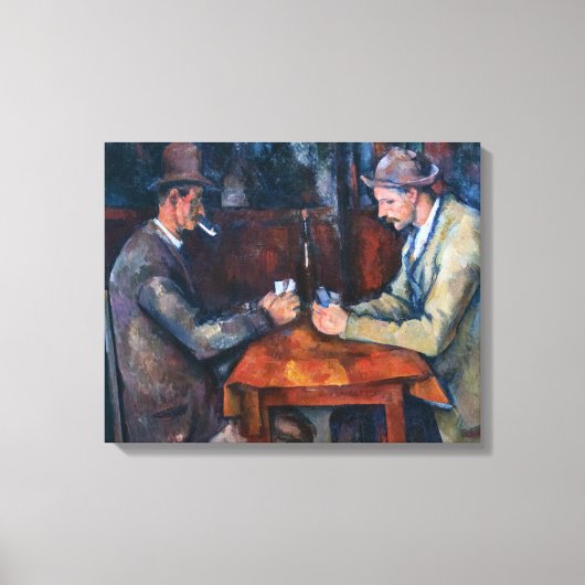 Paul Cezanne - De kaartspelers Canvas Afdruk (Voorkant)