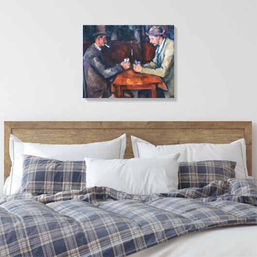 Paul Cezanne - De kaartspelers Canvas Afdruk (Insitu (Slaapkamer))