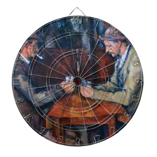Paul Cezanne - De kaartspelers Dartbord (Voorkant)