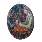 Paul Cezanne - De kaartspelers Dartbord (Voorkant Rechts)