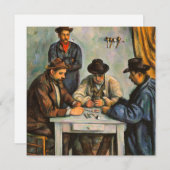Paul Cezanne - De kaartspelers Feestdagenkaart (Voorkant / Achterkant)