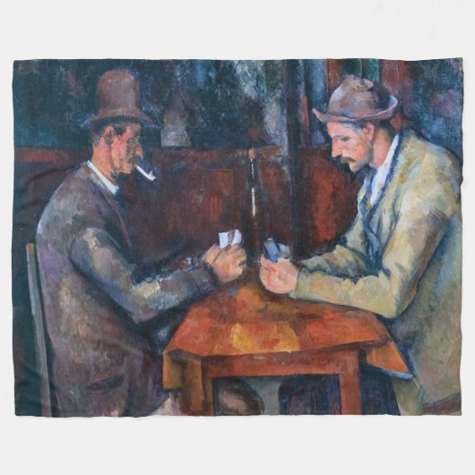 Paul Cezanne - De kaartspelers Fleece Deken (Voorkant (Horizontaal))