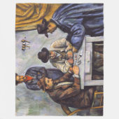 Paul Cezanne - De kaartspelers Fleece Deken (Voorkant)